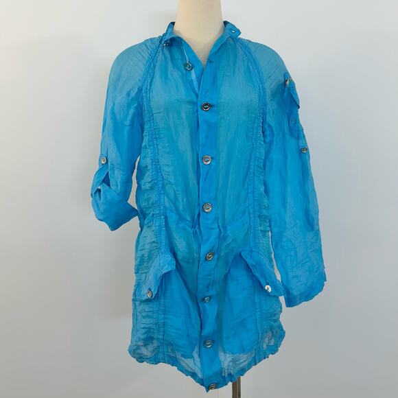 Ralph Lauren Black Label Sheer Lightweight Jacket Silk Blend | Size Small - Picture 2 of 14